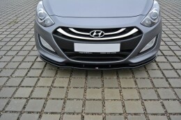 Cup Spoilerlippe Front Ansatz für Hyundai i30 mk.2 schwarz Hochglanz