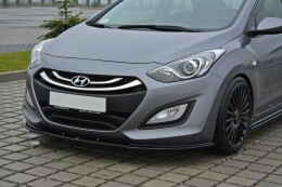 Cup Spoilerlippe Front Ansatz passend für Hyundai i30 mk.2 schwarz Hochglanz