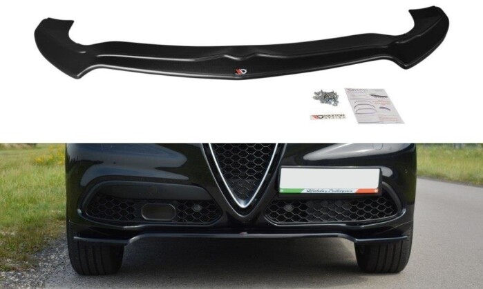 Für Alfa Romeo Stelvio SUV Carbon Frontlippe Spoilerlippe Front Schwert  Ansatz