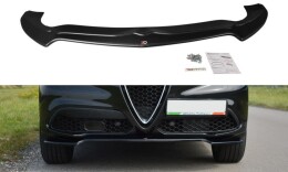 Cup Spoilerlippe Front Ansatz V.1 für Alfa Romeo Stelvio Mk1 schwarz Hochglanz