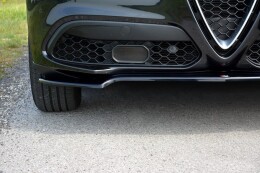 Cup Spoilerlippe Front Ansatz V.1 für Alfa Romeo Stelvio Mk1 schwarz Hochglanz