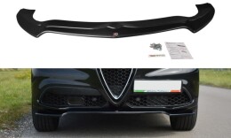 Cup Spoilerlippe Front Ansatz V.1 für Alfa Romeo Stelvio schwarz Hochglanz