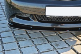 Cup Spoilerlippe Front Ansatz V.1 passend für Infiniti G37 Limousine schwarz Hochglanz