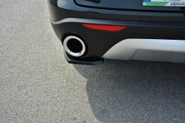 Heck Ansatz Flaps Diffusor für Alfa Romeo Stelvio Mk1 schwarz Hochglanz