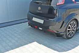 Heck Ansatz Diffusor Flaps passend für Fiat Punto Evo Abarth schwarz Hochglanz