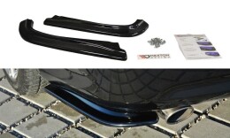 Heck Ansatz Flaps Diffusor passend für Infiniti G37 Limousine schwarz Hochglanz