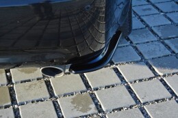Heck Ansatz Flaps Diffusor passend für Infiniti G37 Limousine schwarz Hochglanz