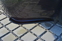 Heck Ansatz Flaps Diffusor passend für Infiniti G37 Limousine schwarz Hochglanz