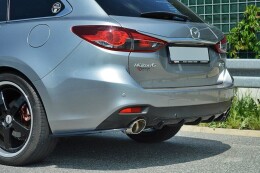 Heck Ansatz Diffusor passend für Mazda 6 GJ (Mk3) schwarz Hochglanz