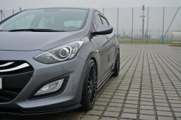 Seitenschweller Ansatz Cup Leisten für Hyundai i30 mk.2 Carbon Look