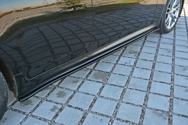 Street+ Seitenschweller Leisten passend für Infiniti G37 Limousine schwarz Hochglanz