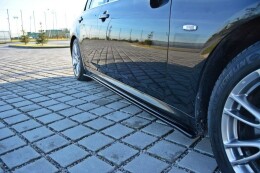 Seitenschweller Ansatz Cup Leisten für Infiniti G37 Limousine schwarz Hochglanz