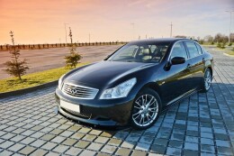 Seitenschweller Ansatz Cup Leisten passend für Infiniti G37 Limousine schwarz Hochglanz