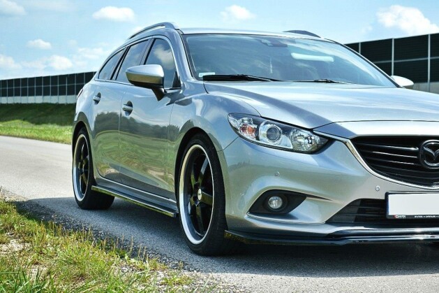 Seitenschweller Ansatz Cup Leisten V.1 passend für Mazda 6 Kombi GJ (Mk3) schwarz Hochglanz