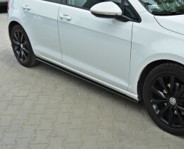 Seitenschweller Ansatz Cup Leisten passend für VW Golf Mk7 Standard schwarz Hochglanz