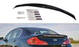Heck Spoiler Aufsatz Abrisskante passend für Infiniti G37 Limousine schwarz Hochglanz