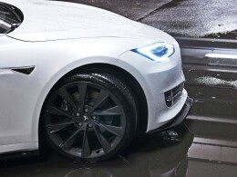 Cup Spoilerlippe Front Ansatz V.1 für Tesla Model S Facelift schwarz Hochglanz