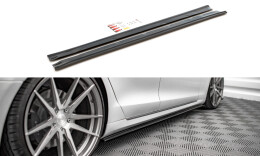 Seitenschweller Ansatz Cup Leisten für Tesla Model S Facelift schwarz matt