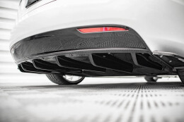 Heck Ansatz Diffusor für Tesla Model S Facelift schwarz Hochglanz