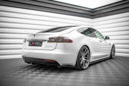 Heck Ansatz Diffusor Tesla Model S Facelift schwarz...