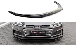 Cup Spoilerlippe Front Ansatz V.1 für Audi S5 / A5 S-Line F5 Coupe / Sportback schwarz Hochglanz