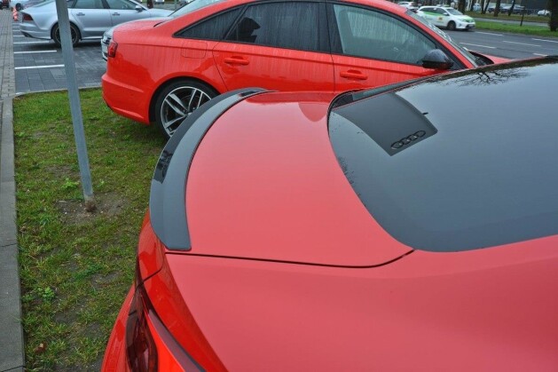 Heck Spoiler Aufsatz Abrisskante passend für Audi A5 S-Line F5 Coupe schwarz Hochglanz