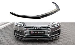 Cup Spoilerlippe Front Ansatz V.2 für Audi A5 F5 S-Line schwarz Hochglanz