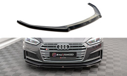 Cup Spoilerlippe Front Ansatz V.2 für Audi S5 / A5 S-Line F5 Coupe / Sportback schwarz Hochglanz