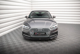 Cup Spoilerlippe Front Ansatz V.2 passend für Audi S5 / A5 S-Line F5 Coupe / Sportback schwarz Hochglanz