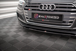 Cup Spoilerlippe Front Ansatz V.2 passend für Audi S5 / A5 S-Line F5 Coupe / Sportback schwarz Hochglanz
