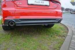 Mittlerer Cup Diffusor Heck Ansatz für Audi A5 F5 S-Line  schwarz Hochglanz
