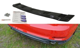 Mittlerer Cup Diffusor Heck Ansatz passend für Audi A5 F5 S-Line schwarz Hochglanz