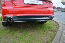 Mittlerer Cup Diffusor Heck Ansatz passend für Audi A5 F5 S-Line schwarz Hochglanz