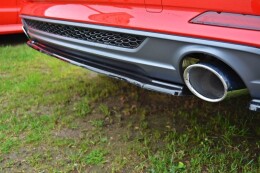 Mittlerer Cup Diffusor Heck Ansatz passend für Audi A5 F5 S-Line schwarz Hochglanz