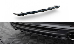 Mittlerer Cup Diffusor Heck Ansatz passend für Audi A5 S-Line F5 Coupe / Sportback (mit einem vertikalen balken) schwarz Hochglanz
