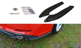Heck Ansatz Flaps Diffusor für Audi A5 F5 S-Line schwarz Hochglanz