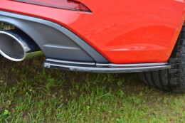 Heck Ansatz Flaps Diffusor passend für Audi A5 F5 S-Line schwarz Hochglanz