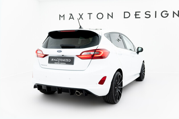 Heck Ansatz Diffusor passend für Ford Fiesta Mk8 ST-Line schwarz Hochglanz