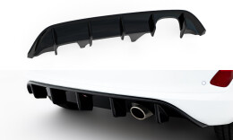 Heck Ansatz Diffusor passend für Ford Fiesta Mk8 ST-Line schwarz Hochglanz