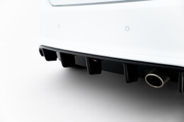 Heck Ansatz Diffusor passend für Ford Fiesta Mk8 ST-Line schwarz Hochglanz