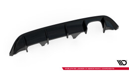 Heck Ansatz Diffusor passend für Ford Fiesta Mk8 ST-Line schwarz Hochglanz