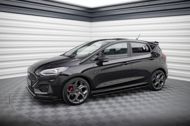 Street+ Seitenschweller Leisten V.1 passend für Ford Fiesta ST / ST-Line Mk8 schwarz Hochglanz