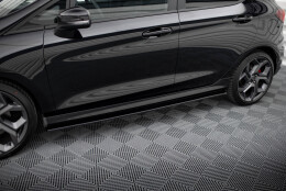 Seitenschweller Ansatz Cup Leisten für V.1 für Ford Fiesta ST / ST-Line Mk8  schwarz Hochglanz