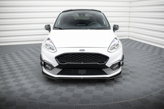Street+ Spoilerlippe Front Ansatz V.1 passend für Ford Fiesta Mk8 ST / ST-Line schwarz Hochglanz