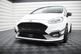 Cup Spoilerlippe Front Ansatz V.1 passend für Ford Fiesta Mk8 ST / ST-Line schwarz Hochglanz