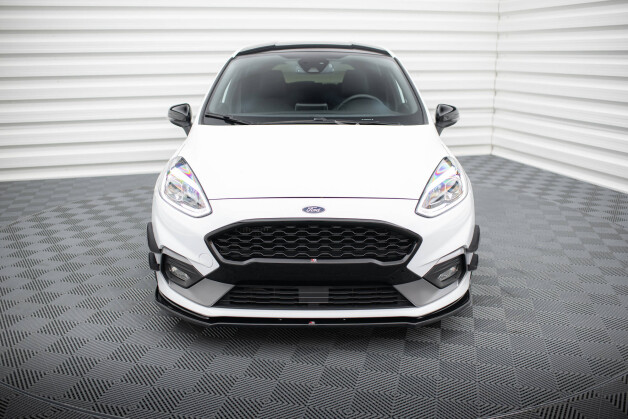 Street+ Spoilerlippe Front Ansatz V.2 passend für Ford Fiesta Mk8 ST / ST-Line schwarz Hochglanz