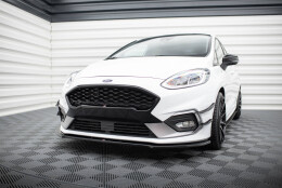 Street+ Spoilerlippe Front Ansatz V.2 passend für Ford Fiesta Mk8 ST / ST-Line schwarz Hochglanz