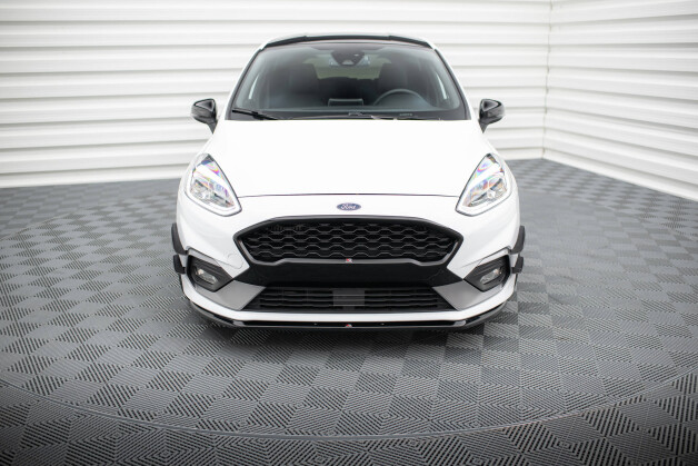 Street+ Spoilerlippe Front Ansatz V.3 passend für Ford Fiesta Mk8 ST / ST-Line schwarz Hochglanz