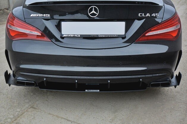Heck Ansatz Diffusor passend für Heckschürze V.3 passend für Mercedes CLA A45 AMG C117 Facelift