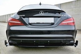 Heck Ansatz Diffusor passend für Heckschürze V.3 passend für Mercedes CLA A45 AMG C117 Facelift
